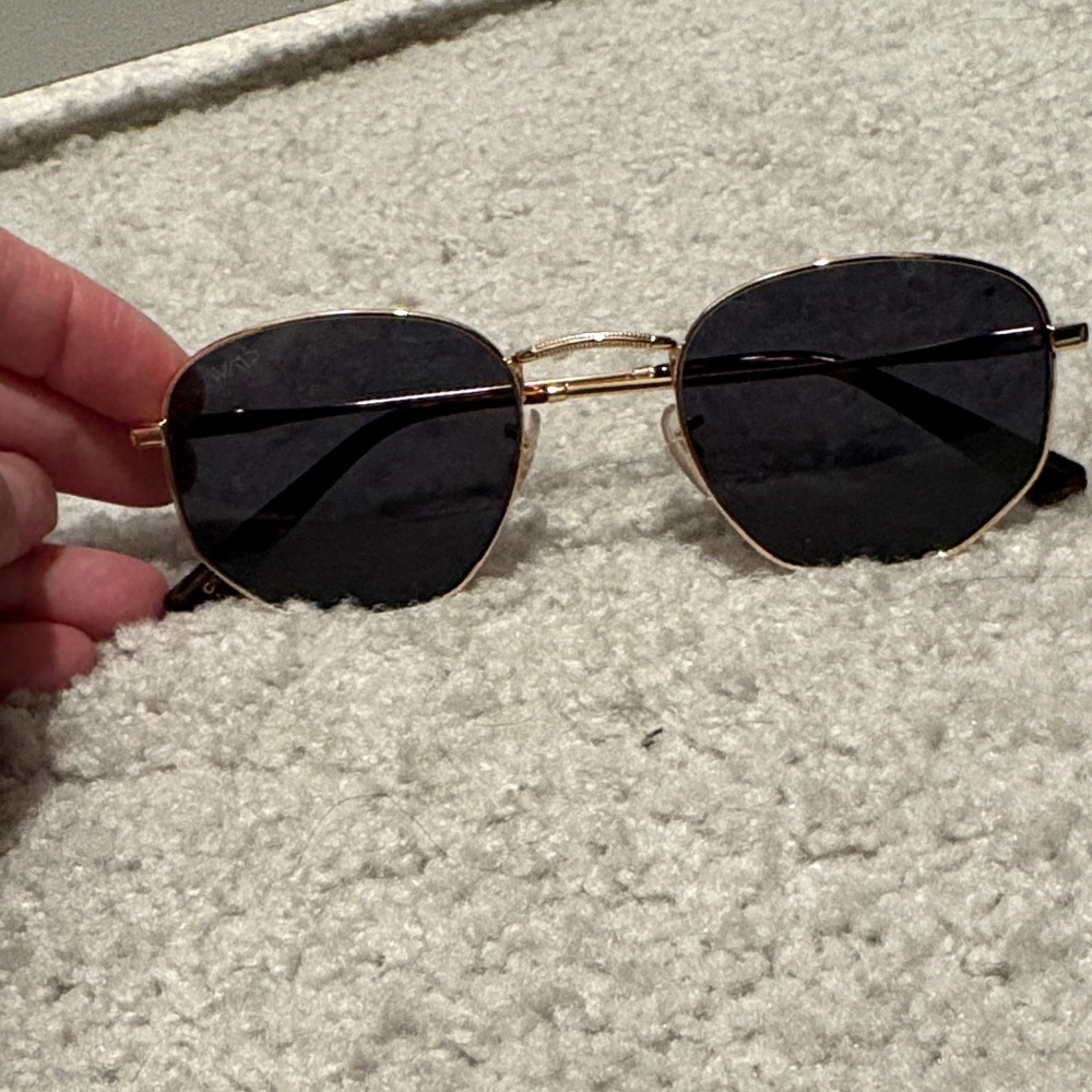 Stylish Gold and Black Sunglasses